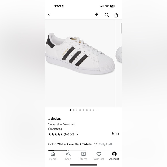 Adidas Super Star Sneakers size 7.5 - Picture 11 of 11